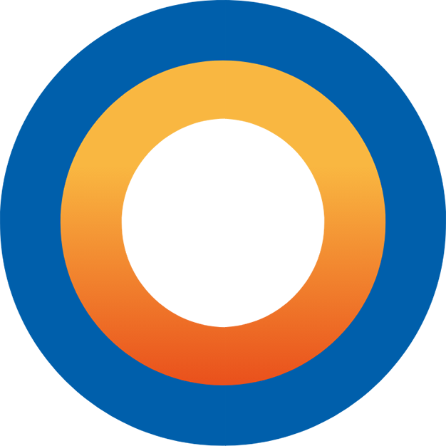 Blue and orange circle from the Byworth boilers logo